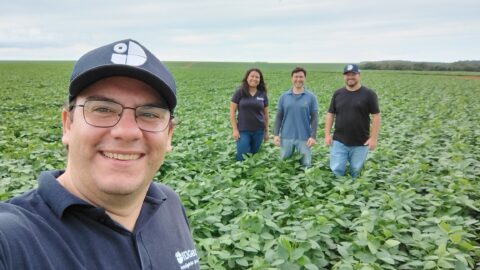 homem no campo cultivado