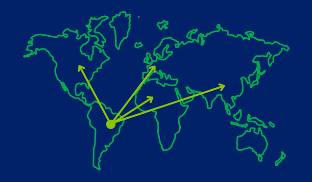 mapa mundi ADM exportação Arcon IH