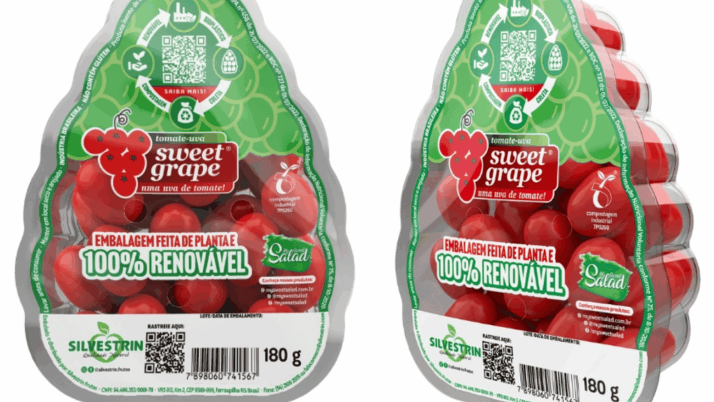 hortaliças sweet grape sakata embalagem compostável