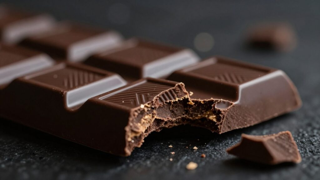 barra de chocolate amargo